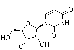Molecular Structure of 1463-10-1 (Ribosylthymine)