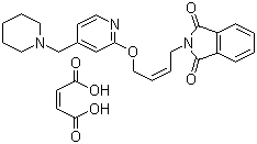 Molecular Structure of 146447-26-9 (N-{4-[4-(Piperidinomethyl)pyridyl-2-oxy]-cis-2-butene}phthalimide maleic acid)