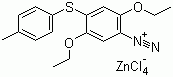 2,5-Diethoxy-4-[(4-methylphenyl)thio]-benzenediazonium tetrachlorozincate cas no. 38656-51-8 98%