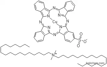 Molecular Structure of 70750-63-9 (N,N-Dimethyl-N-octadecyl-1-octadecanaminium-(Sp-4-2)-[29H,31H-phthalocyanine-2- sulfonato-N29,N30,N31,N32]cuprate)