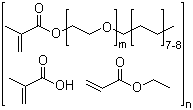 2-Methyl-2-acrylic acid ethyl acrylate and polyethyleneglycol monomethylacrylate-C16-18-alkyl ether polymer