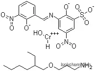 Molecular Structure of 85455-32-9 (Hydrogen hydroxy[2-hydroxy-3-[(2-hydroxy-3-nitrobenzylidene)amino]-5-nitrobenzenesulfonato(3-)]chromate(1-) 3-((2-ethylhexyl)oxy)-1-propanamine )