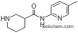 Molecular Structure of 883106-75-0 (PIPERIDINE-3-CARBOXYLIC ACID (5-METHYL-PYRIDIN-2-YL)-AMIDE)