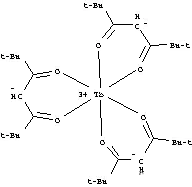 Molecular Structure of 15492-51-0 (TRIS(2,2,6,6-TETRAMETHYL-3,5-HEPTANEDIONATO)TERBIUM(III))