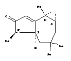 Molecular Structure of 176678-77-6 (6H-Cycloprop[e]azulen-6-one,1,1a,2,3,4,4a,5,7b-octahydro-3,3,5,7b-tetramethyl-, (1aS,4aS,5R,7bR)-)