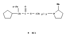 Cyclopentaneaceticacid, a-propyl-,3-(2-methyl-1-pyrrolidinyl)propyl ester, hydrochloride (1:1) cas  1952-31-4