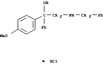 Molecular Structure of 5443-66-3 (2-(benzylamino)-1-(4-methoxyphenyl)-1-phenylethanol)