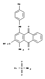 73297-32-2,2-Anthracenesulfonicacid,1-amino-4-[[(aminosulfonyl)-4-methylphenyl]amino]-9,10-dihydro-9,10-dioxo-,2-Anthracenesulfonicacid, 1-amino-9,10-dihydro-9,10-dioxo-4-(sulfamoyl-p-toluidino)- (7CI)