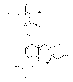 80839-82-3,b-D-Glucopyranoside,(1S,4aS,6S,7R,7aS)-[6-(acetyloxy)-7-[(acetyloxy)methyl]-1,4a,5,6,7,7a-hexahydro-7-hydroxy-1-(3-methyl-1-oxobutoxy)cyclopenta[c]pyran-4-yl]methyl(9CI),b-D-Glucopyranoside,[6-(acetyloxy)-7-[(acetyloxy)methyl]-1,4a,5,6,7,7a-hexahydro-7-hydroxy-1-(3-methyl-1-oxobutoxy)cyclopenta[c]pyran-4-yl]methyl,[1S-(1a,4aa,6a,7b,7aa)]-; Suspensolide A