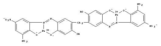 85392-58-1,Iron, [m-[[3,3'-[methylenebis[(4,6-dihydroxy-3,1-phenylene)azo]]bis[4-hydroxy-5-nitrobenzenesulfonato]](6-)]]di-(9CI),Benzenesulfonicacid, 3,3'-[methylenebis[(4,6-dihydroxy-3,1-phenylene)azo]]bis[4-hydroxy-5-nitro-,iron complex