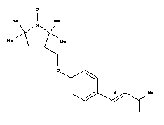 86761-11-7,1H-Pyrrol-1-yloxy,2,5-dihydro-2,2,5,5-tetramethyl-3-[[4-[(1E)-3-oxo-1-butenyl]phenoxy]methyl]-(9CI),1H-Pyrrol-1-yloxy,2,5-dihydro-2,2,5,5-tetramethyl-3-[[4-(3-oxo-1-butenyl)phenoxy]methyl]-, (E)-;HO 415