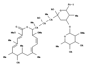 91021-66-8,leucanicidin,Hygrolidin,21-O-de(3-carboxy-1-oxo-2-propenyl)-2-demethyl-21-O-(6-deoxy-2-O-methyl-a-L-mannopyranosyl)-2-methoxy-24-methyl-;Leucanicidin