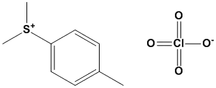 Molecular Structure of 29913-34-6 (Sulfonium, dimethyl(4-methylphenyl)-, perchlorate)