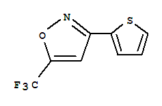 Molecular Structure of 175203-89-1 (Isoxazole,3-(2-thienyl)-5-(trifluoromethyl)-)