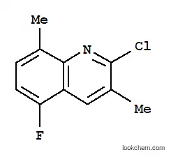 Molecular Structure of 175204-94-1 (2-CHLORO-5-FLUORO-3,8-DIMETHYLQUINOLINE)