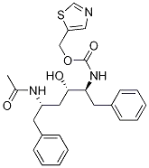 Molecular Structure of 1010808-43-1 (N-[(1S,2S,4S)-4-(AcetylaMino)-2-hydroxy-5-phenyl-1-(phenylMethyl)pentyl]carbaMic Acid 5-ThiazolylMethyl Ester)