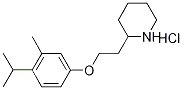 Molecular Structure of 1220032-35-8 (2-[2-(4-Isopropyl-3-methylphenoxy)ethyl]-piperidine hydrochloride)