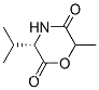 Molecular Structure of 209973-72-8 (2,5-Morpholinedione,6-methyl-3-(1-methylethyl)-,(3S)-(9CI))