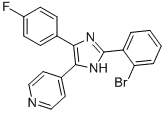 Molecular Structure of 384820-17-1 (4-[2-(2-Bromophenyl)-5-(4-fluorophenyl)-1H-imidazol-4-yl]pyridine)