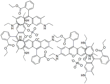 63022-08-2,Xanthylium, 9-[2-(ethoxycarbonyl)phenyl]-3,6-bis(ethylamino)-2,7-dimethyl-, tungstatephosphate,Xanthylium, 9-[2-(ethoxycarbonyl)phenyl]-3,6-bis(ethylamino)-2,7-dimethyl-, tungstatephosphate