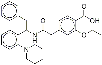 REPAGLINIDE RELATED COMPOUND C (25 MG) ((S)-2-ETHOXY-4-[2-[[2-PHENYL-1 -[2-(1 -PIPERIDINYL)PHE-NYL]ETHYL]AMINO]-2-OXOETHYL] BENZOIC ACID)