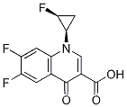 Molecular Structure of 127199-00-2 (3-Quinolinecarboxylic acid, 6,7-
difluoro-1-(2-fluorocyclopropyl)-1,4-
dihydro-4-oxo-, cis-(+)- (9CI))