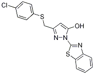 1-(1,3-benzothiazol-2-yl)-3-{[(4-chlorophenyl)thio]methyl}-1H-pyrazol-5-ol