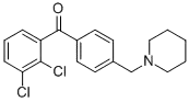 Molecular Structure of 898775-53-6 (2,3-DICHLORO-4'-PIPERIDINOMETHYL BENZOPHENONE)