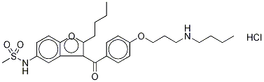 197431-02-0,SR 35021,N-[2-Butyl-3-[4-[3-(butylaMino)propoxy]benzoyl]-5-benzofuranyl]-MethanesulfonaMide Hydrochloride;SR 35021;Dronedarone Hydrochloride IMpurity D