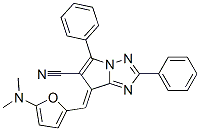 204774-13-0,7H-Pyrrolo[1,2-b][1,2,4]triazole-6-carbonitrile,  7-[[5-(dimethylamino)-2-furanyl]methylene]-2,5-diphenyl-,7H-Pyrrolo[1,2-b][1,2,4]triazole-6-carbonitrile,  7-[[5-(dimethylamino)-2-furanyl]methylene]-2,5-diphenyl-