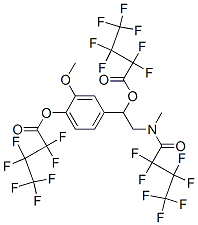 55255-99-7,Heptafluorobutyric acid 4-[2-[N-(heptafluorobutyryl)-N-methylamino]-1-[(heptafluorobutyryl)oxy]ethyl]-2-methoxyphenyl ester,Heptafluorobutyric acid 4-[2-[N-(heptafluorobutyryl)-N-methylamino]-1-[(heptafluorobutyryl)oxy]ethyl]-2-methoxyphenyl ester