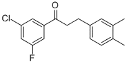 Molecular Structure of 898779-71-0 (3'-CHLORO-3-(3,4-DIMETHYLPHENYL)-5'-FLUOROPROPIOPHENONE)