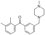 Molecular Structure of 898788-70-0 (2,3-DIMETHYL-3'-(4-METHYLPIPERAZINOMETHYL) BENZOPHENONE)