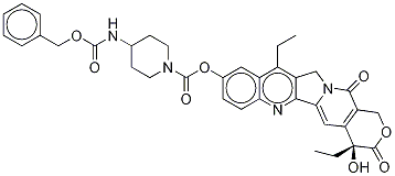 1217686-49-1,7-Ethyl-10-(4-[[benzylcarbamoyl]amino]-1-piperidino)carbonyloxycamptothecin,7-Ethyl-10-(4-[[benzylcarbamoyl]amino]-1-piperidino)carbonyloxycamptothecin;4-[[(PhenylMethoxy)carbonyl]aMino]-1-piperidinecarboxylic Acid (4S)-4,11-Diethyl-3,4,12,14-tetrahydro-4-hydroxy-3,14-dioxo-1H-pyrano[3',4':6,7]indolizino[1,2-b]quinolin-9-yl Ester