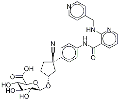 1376331-61-1,cis-3-Hydroxy-apatinib-O-glucuronide,[rel-(1R,3R)]-3-Cyano-3-[4-[[[2-[(4-pyridinylMethyl)aMino]-3-pyridinyl]carbonyl]aMino]phenyl]cyclopentyl β-D-Glucopyranosiduronic Acid;cis-3-Hydroxy-apatinib-O-glucuronide;rac cis-3-Hydroxy Apatinib 3-O-β-D-Glucuronide