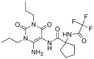 161918-62-3,Cyclopentanecarboxamide,  N-(6-amino-1,2,3,4-tetrahydro-2,4-dioxo-1,3-dipropyl-5-pyrimidinyl)-1-[(trifluoroacetyl)amino]-  (9CI),Cyclopentanecarboxamide,  N-(6-amino-1,2,3,4-tetrahydro-2,4-dioxo-1,3-dipropyl-5-pyrimidinyl)-1-[(trifluoroacetyl)amino]-  (9CI)