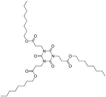 20191-55-3,2,4,6-Trioxo-1,3,5-triazine-1,3,5(2H,4H,6H)-tripropionic acid trioctyl ester,2,4,6-Trioxo-1,3,5-triazine-1,3,5(2H,4H,6H)-tripropionic acid trioctyl ester;Tris(2-octyloxycarbonylethyl) isocyanurate