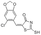 292172-54-4,ART-CHEM-BB B018369,CHEMBRDG-BB 3018369;ART-CHEM-BB B018369;(5E)-5-[(6-chloro-1,3-benzodioxol-5-yl)methylene]-2-mercapto-1,3-thiazol-4(5H)-one;Albb-009177;(5E)-5-[(6-chloro-1,3-benzodioxol-5-yl)methylene]-2-mercapto-1,3-thiazol-4(5H)-one(SALTDATA: FREE);(5E)-5-[(6-chloro-1,3-benzodioxol-5-yl)methylene]-2-thioxo-4-thiazolidinone;(5E)-5-[(6-chloro-1,3-benzodioxol-5-yl)methylene]-2-thioxo-thiazolidin-4-one;(5E)-5-[(6-chloro-1,3-benzodioxol-5-yl)methylidene]-2-sulfanylidene-1,3-thiazolidin-4-one