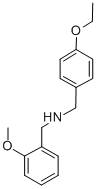 444907-10-2,1-(4-ethoxyphenyl)-N-(2-methoxybenzyl)methanamine,CHEMBRDG-BB 5946633;(4-ETHOXYBENZYL)(2-METHOXYBENZYL)AMINE;(4-ethoxybenzyl)(2-methoxybenzyl)amine(SALTDATA: HBr)