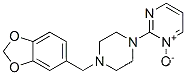 Molecular Structure of 50602-52-3 (2-[4-(1,3-Benzodioxol-5-ylmethyl)-1-piperazinyl]pyrimidine 1-oxide)