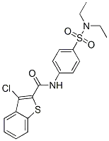Molecular Structure of 600640-87-7 (Benzo[b]thiophene-2-carboxamide, 3-chloro-N-[4-[(diethylamino)sulfonyl]phenyl]- (9CI))