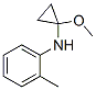 645419-89-2,Benzenamine, N-(1-methoxycyclopropyl)-2-methyl- (9CI),Benzenamine, N-(1-methoxycyclopropyl)-2-methyl- (9CI)