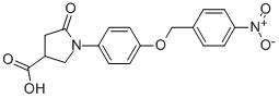 928712-72-5,ASISCHEM D19319,ASISCHEM D19319;1-[4-[(4-NITROPHENYL)METHOXY]PHENYL]-5-OXO-3-PYRROLIDINECARBOXYLIC ACID;3-PYRROLIDINECARBOXYLIC ACID, 1-[4-[(4-NITROPHENYL)METHOXY]PHENYL]-5-OXO-