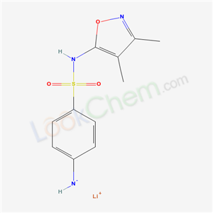 Sulfanilamide, N(sup 1)-(3,4-dimethyl-5-isoxazolyl)-, lithium salt