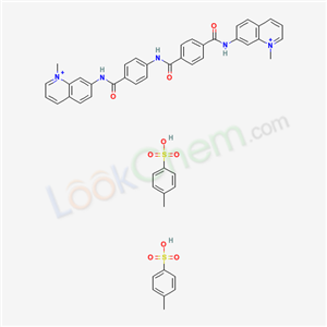 18430-44-9,Quinolinium, 1-methyl-7-(p-(p-((1-methylquinolinium-7-yl)carbamoyl)benzamido)benzamido)-, di-p-toluenesulfonate,