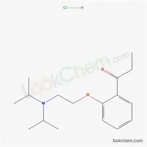 Molecular Structure of 20809-20-5 (1-{2-[2-(dipropan-2-ylamino)ethoxy]phenyl}propan-1-one hydrochloride (1:1))