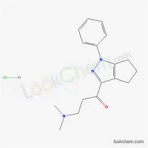 Molecular Structure of 21484-30-0 (3-(dimethylamino)-1-(1-phenyl-1,4,5,6-tetrahydrocyclopenta[c]pyrazol-3-yl)propan-1-one hydrochloride (1:1))