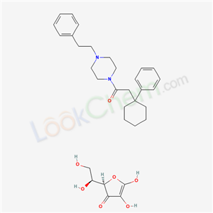 Piperazine, 1-((1-phenylcyclohexyl)acetyl)-4-(2-phenylethyl)-, compd. with L-ascorbic acid