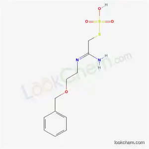 Molecular Structure of 40283-91-8 (Thiosulfuric acid hydrogen S-[2-imino-2-[[2-(phenylmethoxy)ethyl]amino]ethyl] ester)