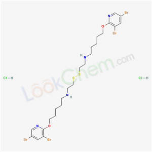 41287-64-3,5-(3,5-dibromopyridin-2-yl)oxy-N-[2-[2-[5-(3,5-dibromopyridin-2-yl)oxypentylamino]ethyldisulfanyl]ethyl]pentan-1-amine dihydrochloride,